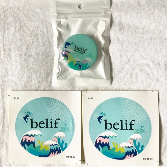 NWT Belif USA Pop Socket + 2 Stickers Wave Design - Picture 1 of 4